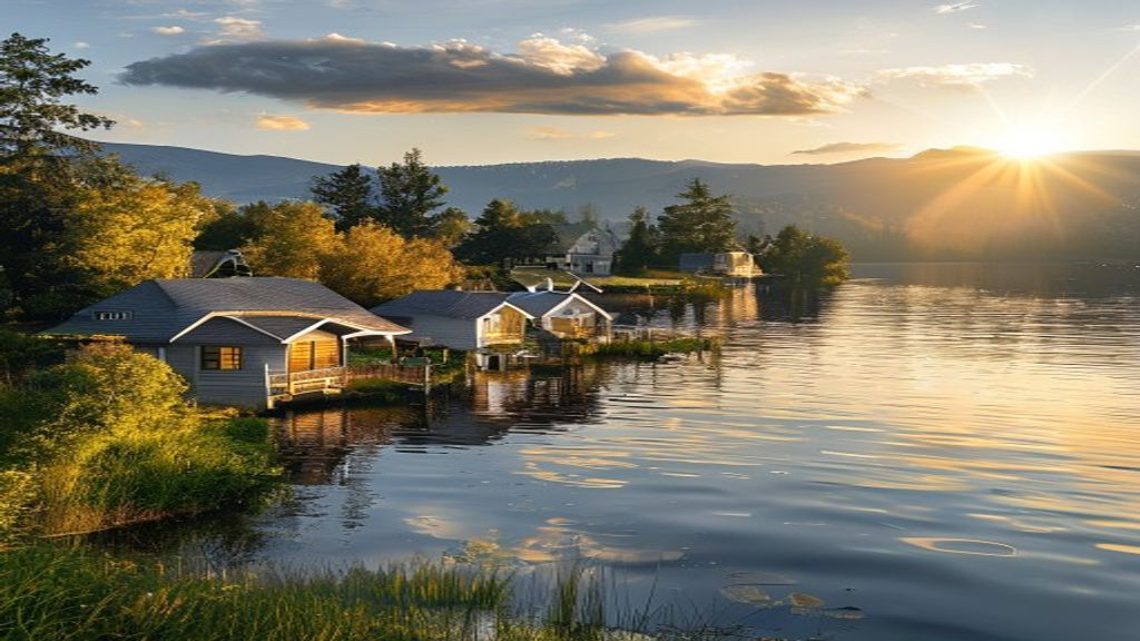 Lake Lure North Carolina — Lake Lure North Carolina summer lakefront